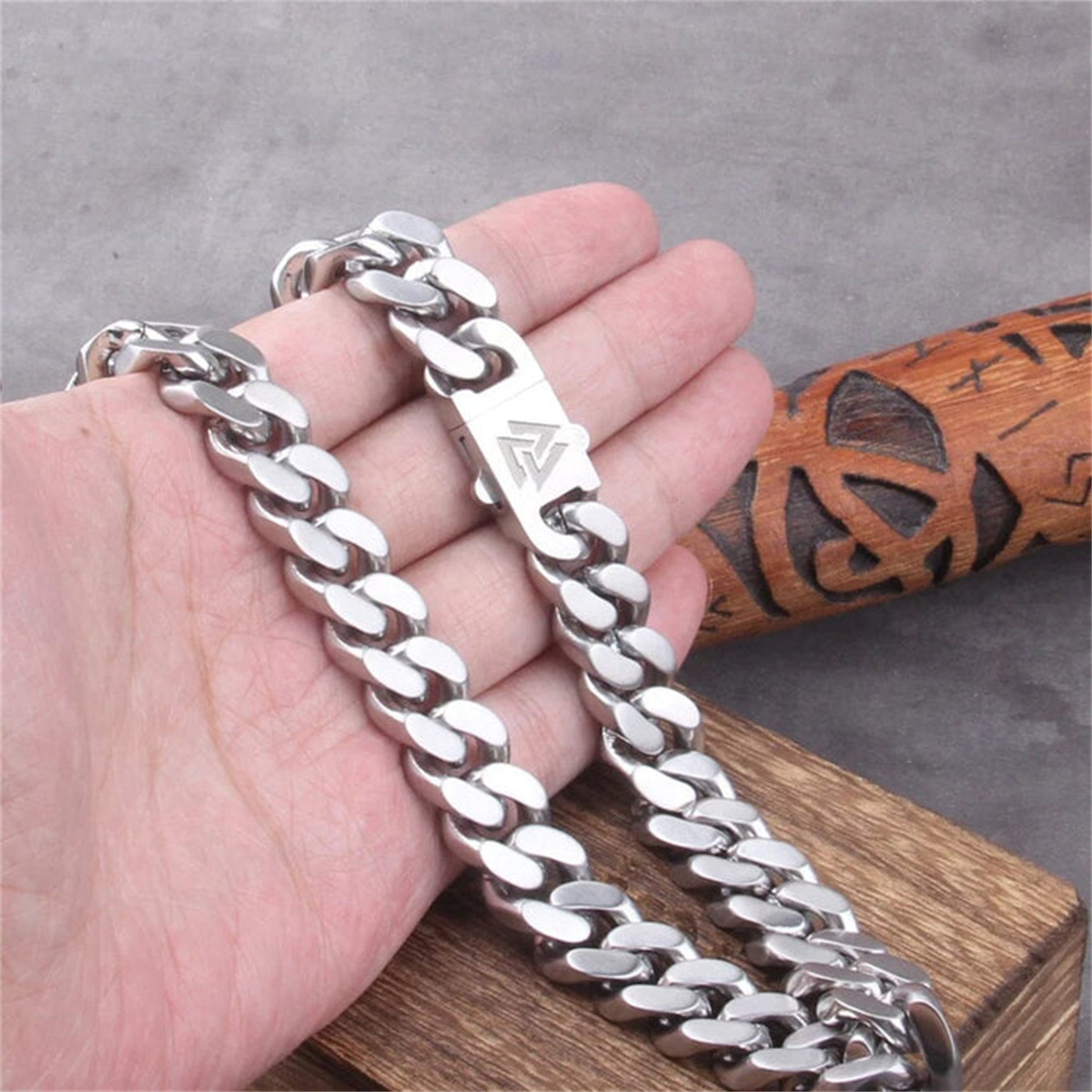 All Seasons Season Men's Gender Polishing Design Hip-Hop Simple Style Geometric 304 Stainless Steel Polishing Men's Jewelry Set Men Necklace Sets