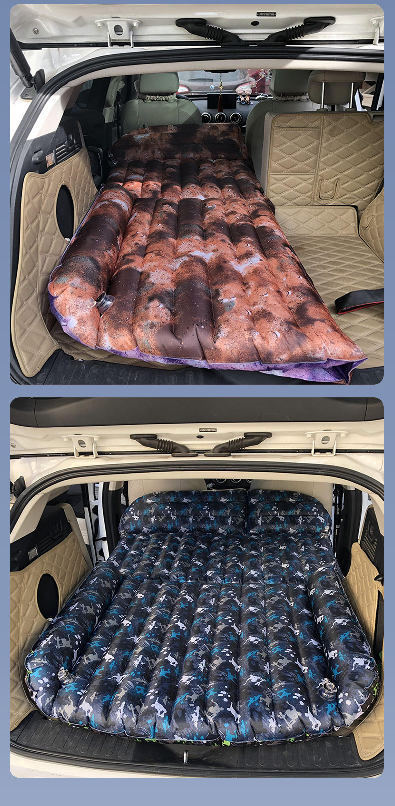 Ethnic-style colorful car mattress, SUV car trunk air mattress, outdoor travel car mattress, wholesale