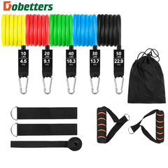 11-piece set of tensioners, fitness tension rope functional trainer, rubber combination auxiliary tension rope set factory