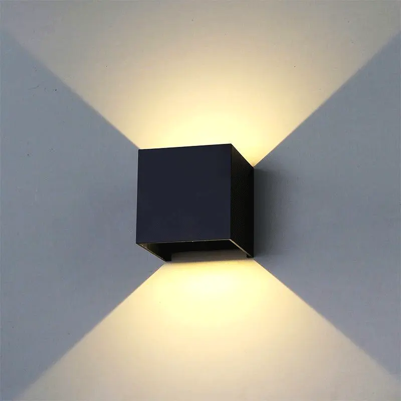 户外壁灯别墅酒店外墙灯led防水壁灯楼梯阳台门柱灯可调光四叶灯