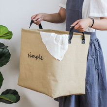 加厚棉麻布艺收纳筐衣服玩具零食收纳箱家用整理大容量折叠收纳篮