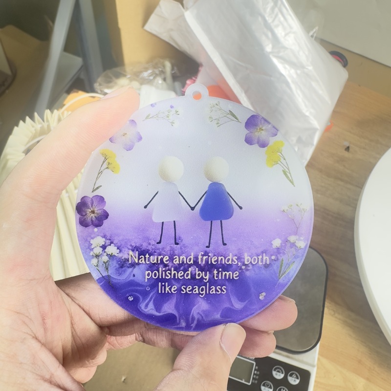 跨境新品情感圣诞节装饰品亚克力圣诞树装饰挂件友谊吊坠圣诞礼物|undefined