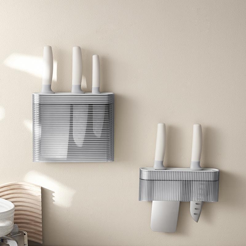 국경 간 주방 용품 벽걸이 형 칼 보유 펀치 없는 가정용 칼 저장 랙 통합 칼 보유 주방 칼 보관