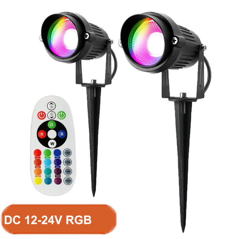 12v 잔디 램프 rgb 2 팩