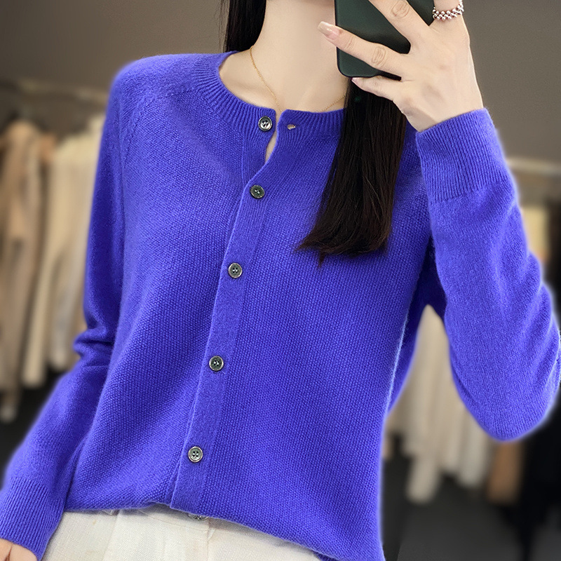 Wool Knitted Cardigan for Women Autumn and Winter New Round Neck Cross-Border Wool Sweater Cardigan Jacket for Women Autumn Seamless Cardigan for Women Wool Knitted Cardigan for Women Autumn and Winter New Round Neck Cross-Border Wool Sweater Cardigan Jacket for Women Autumn Seamless Cardigan for Women