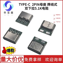 ����typec����ʽĸ���p����5.1K���TYPE-Cĸ�^2P����PD��늿�usb