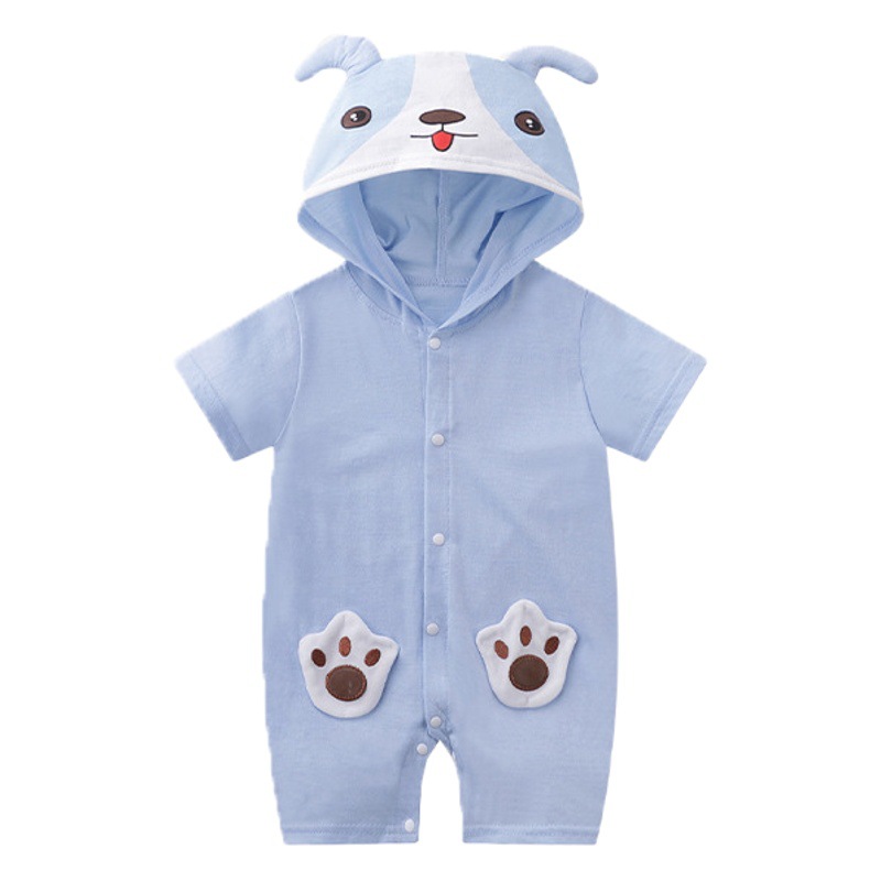 Newborn Small Animal Crawling Clothes Baby Spring and Autum Cotton Jumpsuit Baby Autum Clothes Warm Clothes Pajamas Crawling Clothes