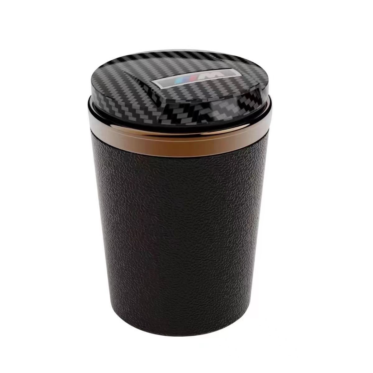 Car Ashtray Ceramic Creative Trendy Led Light with Cover Multifunctional High-End Ashtray for Car Use