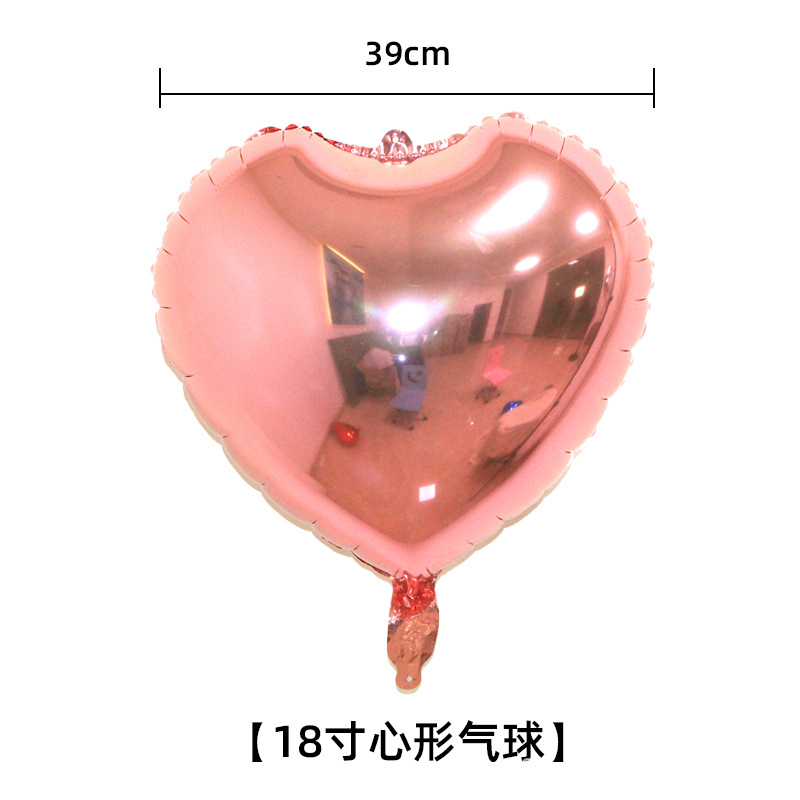 18 pulgadas amor globo de aluminio boda Día de San Valentín Día de Año Nuevo decoración suministros sala de bodas en forma de corazón globo de papel de aluminio
