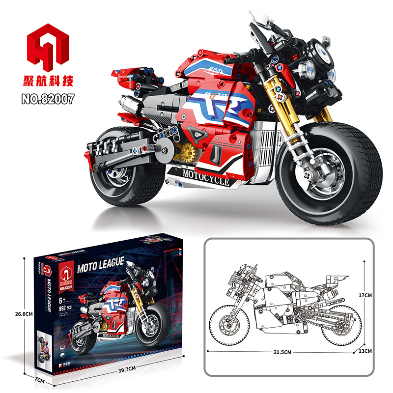 Juhang tecnología BMM1000RR bloques de construcción motocicleta niños rompecabezas montado Duka tierra motocicleta modelo juguete
