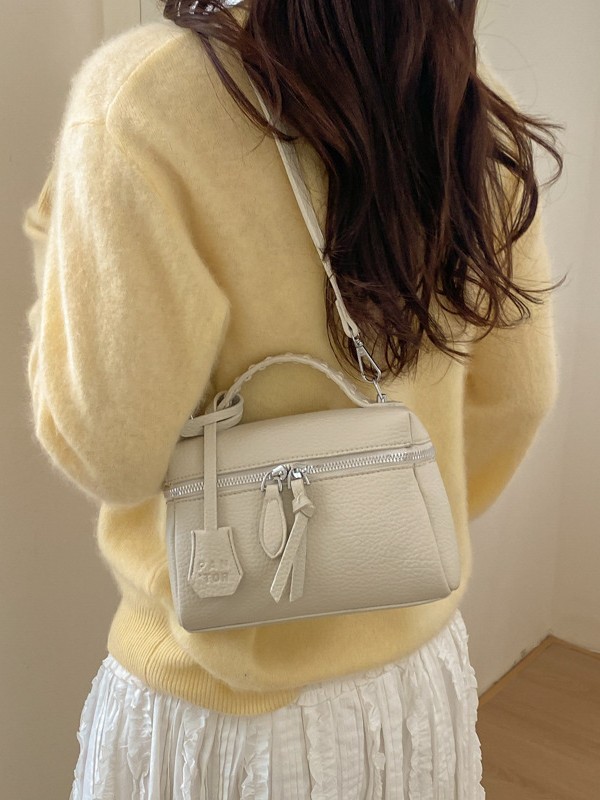 Nicho Zhong bolso de mano mujer 2026 nueva textura litchi bolso pequeño estilo coreano de alto rendimiento de hombro bolso de almuerzo image 5