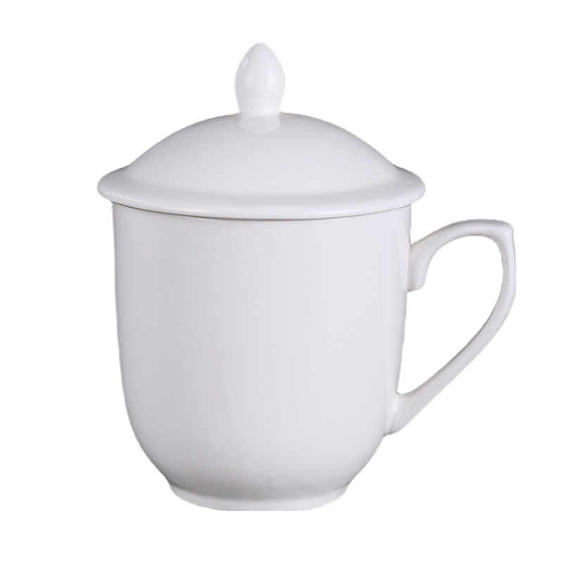 Transfronterizo de Amazon taza blanca taza de alto aspecto creativo Oficina taza de café pareja taza de agua Taza de cerámica