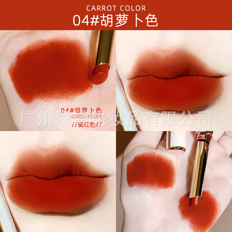 翠黛工厂定制极细口红不沾杯不掉色滋润口唇口红哑光唇膏口红oem