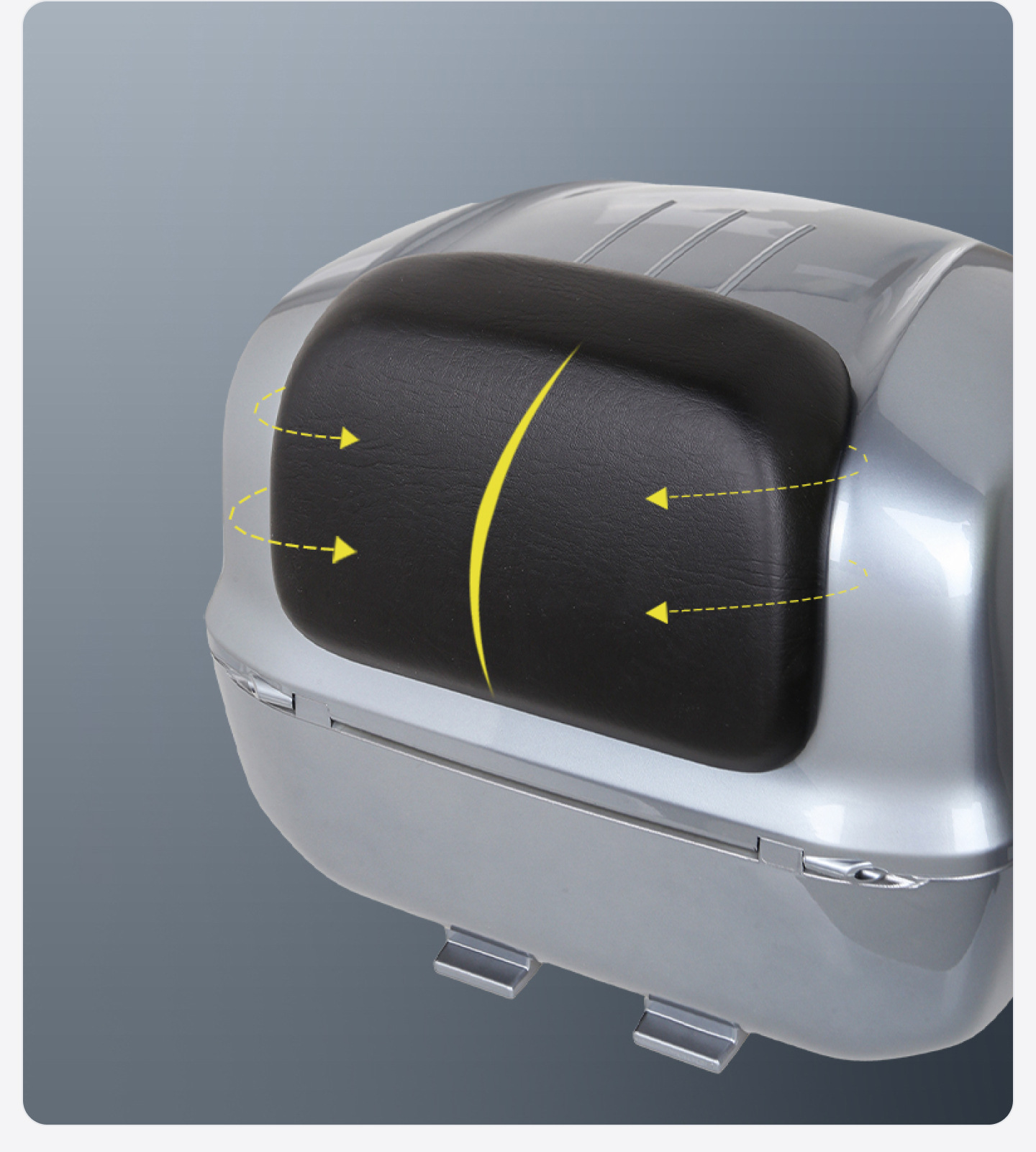Retro motorcycle tail box, large capacity, scooter rear tail box, full ABS material, large capacity for electric vehicles
