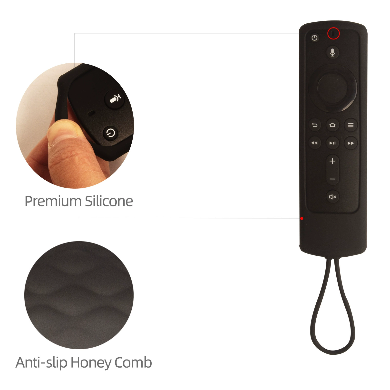 Голосовой пульт Amazon для устройств Select Fire TV (2-е издание) Силиконовый чехол