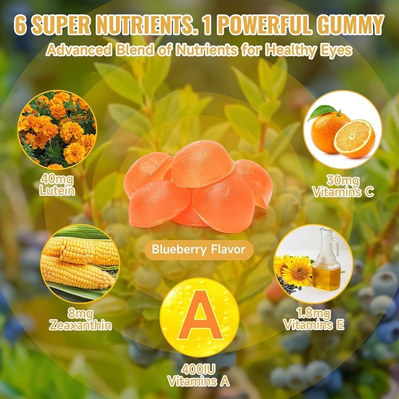 跨境爆品 叶黄素软糖Lutein GUMMIES 维生素ACE玉米黄质膳食补充|undefined
