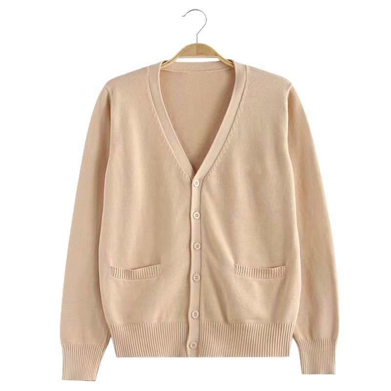 JK 制服セーターカーディガン卸売ベーシックジャケット女性の秋と冬のカレッジスタイルニットセータージャケット V ネック|undefined