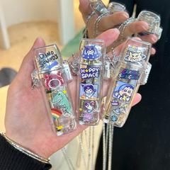 A disposable EMO transparent windproof lighter with cute cartoon design, perfect gift for boyfriend.