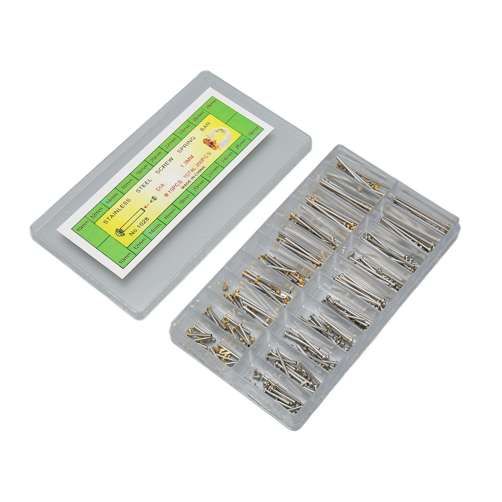 修表工具 手表铆钉 NO.4001 金 白生耳杆1.3MM 200PC装连接生耳杆