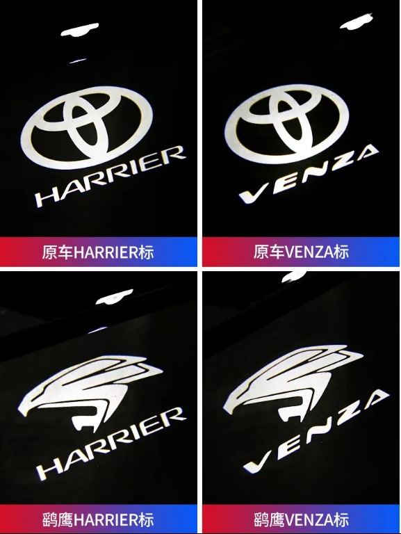 Aplicable a TOYOTA LINGFANG HARRIER VISA puerta no desvanecerse luz de bienvenida luz de atmósfera iluminación de la puerta de la lámpara de proyección image 14