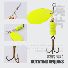 Lure for Sharks|UV Compound Rotating Glitter 7g 8cm Fishing Lure Metal Bait Artificial Lure Spoon Type Fishing Tackle Wholesale
