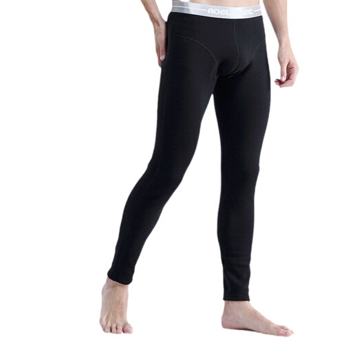 Men's thickened velvet thermal trousers double-layer cold-proof closed autumn trousers single-piece tight-fitting bottoming cotton wool trousers autumn and winter cotton trousers