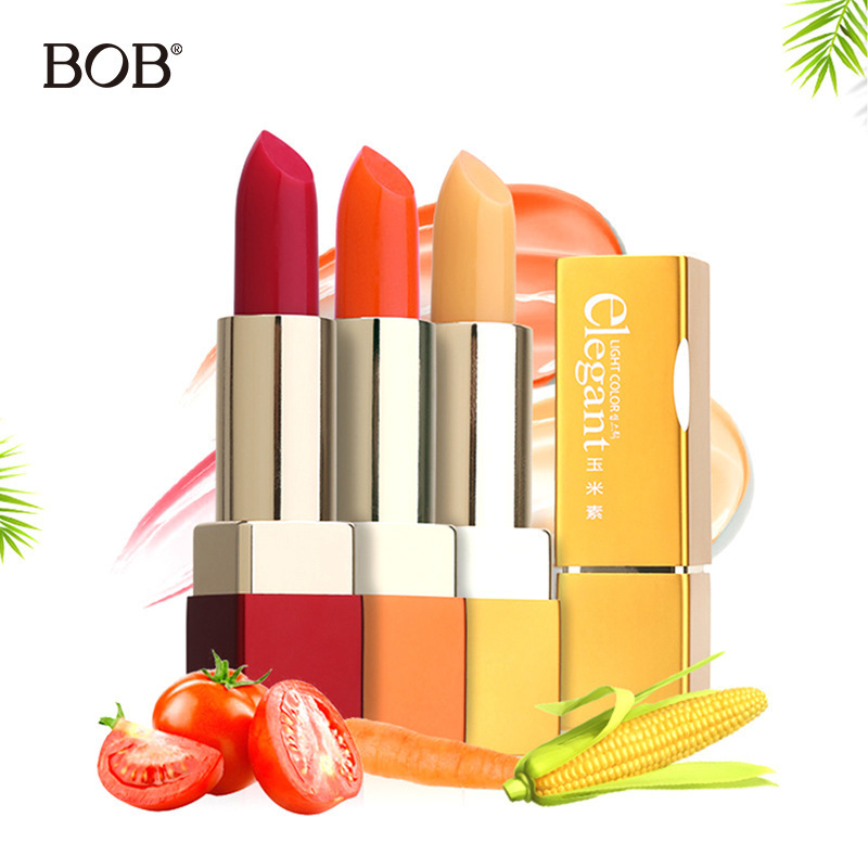 Bob Carotene Color-Changing Lip Balm Women's Genuine Lipstick Moisturizing and Moisturizing Thousands of Colors Not Easy to Fade Lipstick