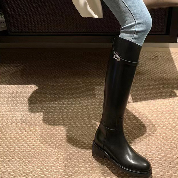 Demi-season high boots platform