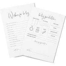 50PCS, 7*5英寸，婴儿淋浴游戏活动卡预测和建议卡片