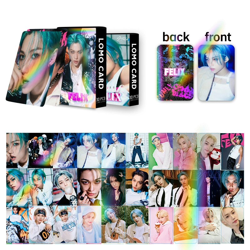 Лазерная флеш-карта Felix Lomo Card StrayKids двусторонняя карта карта коробка для фото карта карта