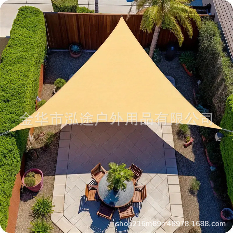 3*3*3 m Sunshade Sail 210D Oxford Cloth Triangular Canopy Sun Protection Canopy Folding Sunshade Outdoor Canopy