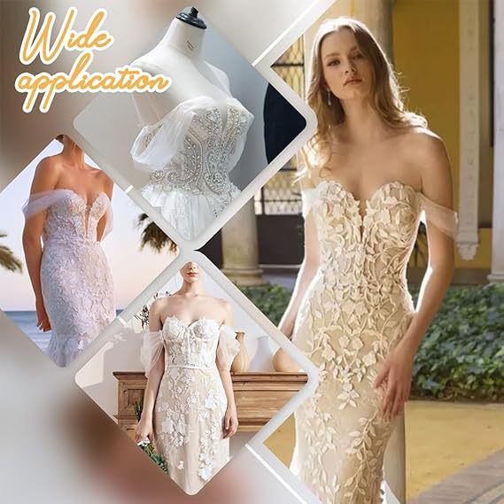 European and American Style Wedding Dress Detachable Sleeve Accessories for Studio Photography and Stage Performances
