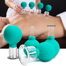 Rubber Massage Body Cups Anti Cellulite Suction Glass Cup跨