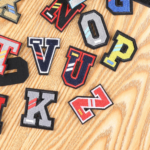 Computer embroidered label clothing accessories badge colorful English letters Velcro embroidered cloth patch patch embroidered label