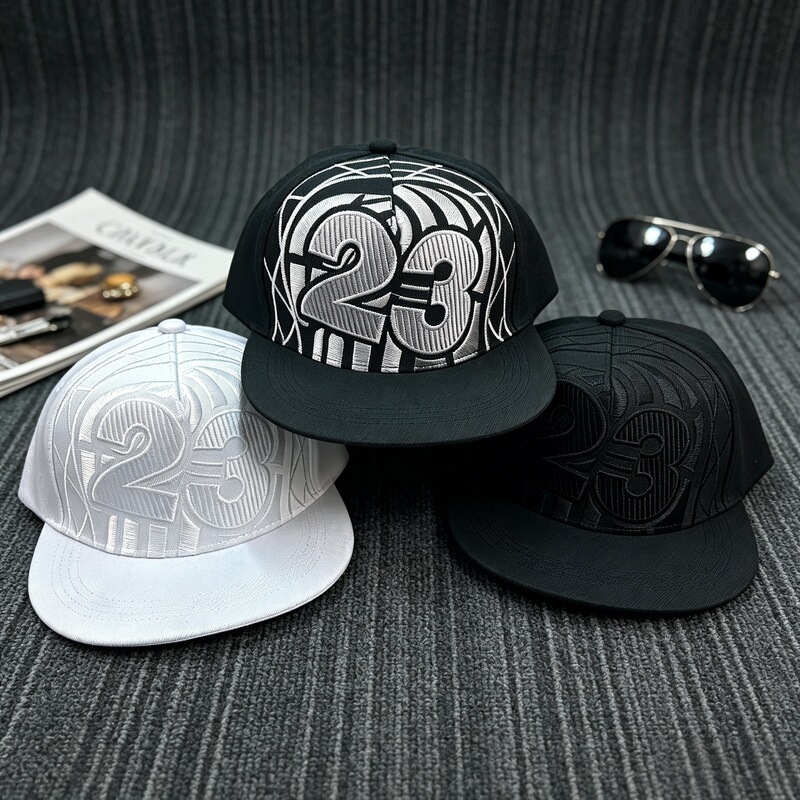 Amazon cross-border black number 23 baseball cap, fashionable hip-hop hat for men and women, outdoor sports hat wholesale Amazon cross-border black number 23 baseball cap, fashionable hip-hop hat for men and women, outdoor sports hat wholesale