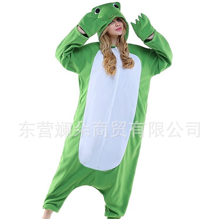 Amazon Chang Animal Cute Green Frog Cartoon Pajamas Couples Home Service Wholesale Foreign Trade
