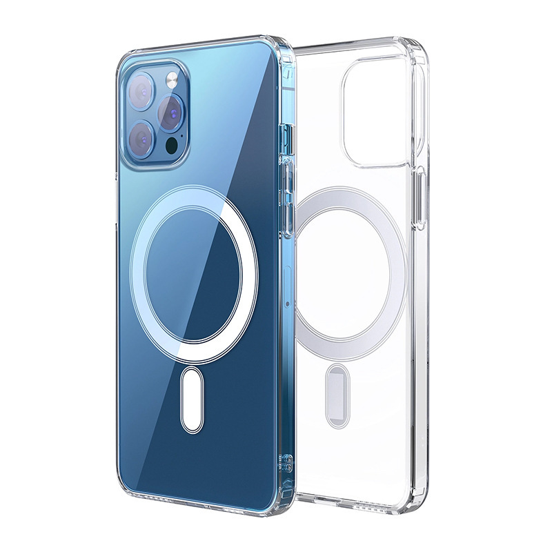 iPhone17ProMax/15/16/14/13/12/11対応 透明 耐衝撃 全面保護 マグネット式スマホケース|undefined