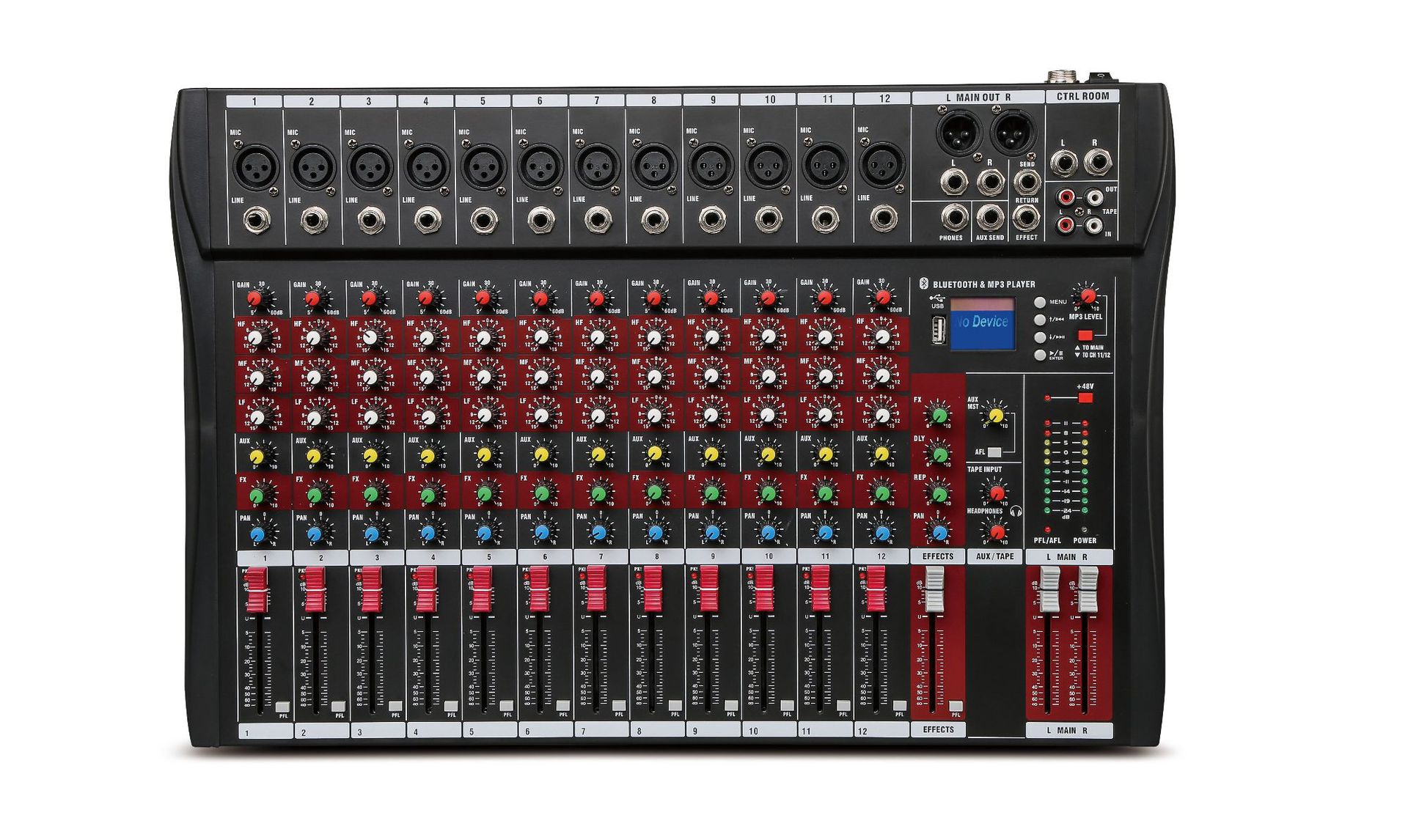 Mezclador profesional 6/8/12/16 etapa carretera banda de conferencia rendimiento pequeño portátil USB con Bluetooth Monitor DJ