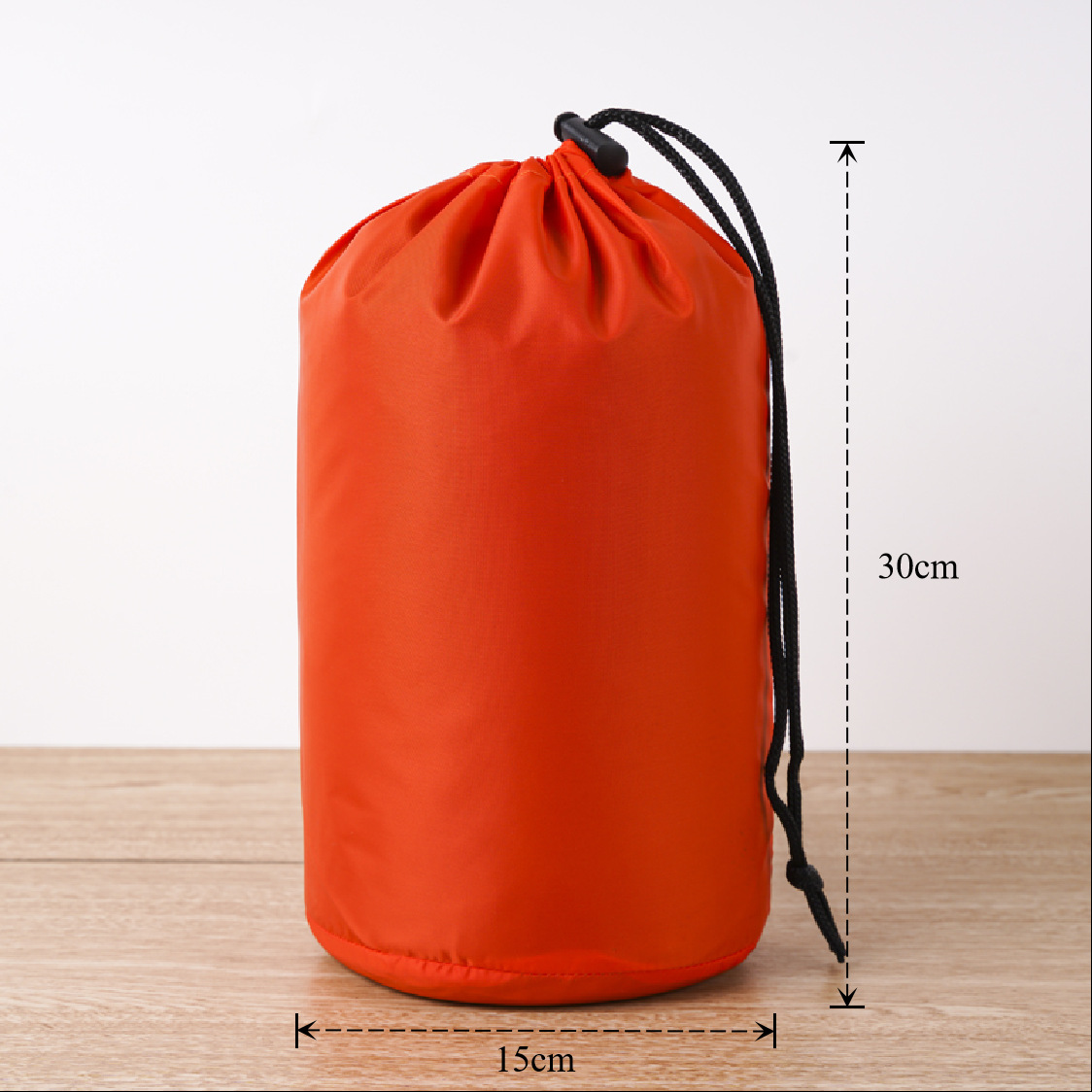 Bolsa de cuerda de nylon impermeable cilíndrica de plumón para ropa doméstica de poliéster bolsa de almacenamiento bolsa de embalaje bolsillo de paquete de contracción image 11