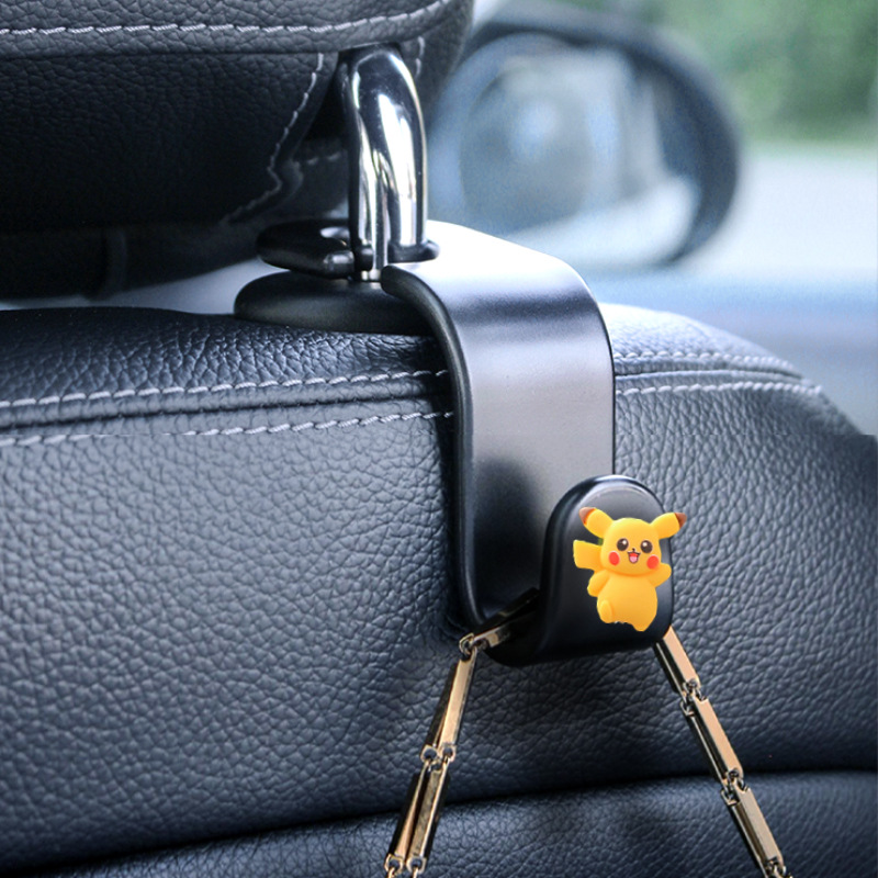 Nuevos adornos de coche de resina Pikachu, adornos de pantalla de navegación de consola central de coche de dibujos animados, adornos de movimiento de cabeza
