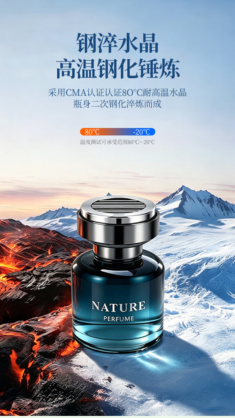【Cross-border】New Car Air Freshener, Car Perfume Holder, Long-lasting Light Fragrance for Car and Home, High-end Decorative Fragrance