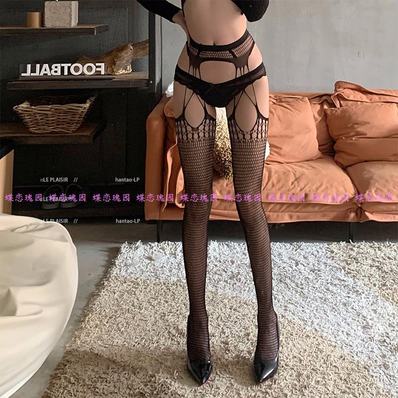[Cat] Ultra-thin Leg Fine Sexy One-piece Fishnet Stockings Lace Pure Desire Skinny Over-the-knee Lace Sling