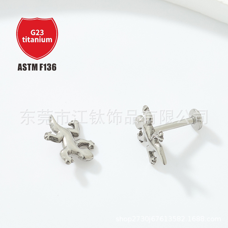 Pointed titanium steel lip stud product view