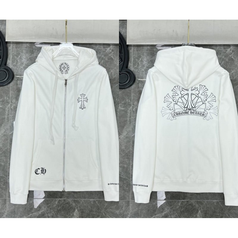 Chrome Heart Hoodie 克罗伈十字架连帽卫衣跨境宽松男女拉链帽衫|undefined