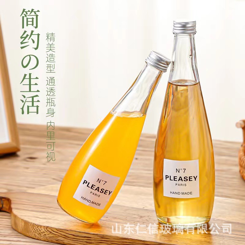 批发透明玻璃果酒瓶500ml矿泉水瓶饮料瓶果酒玻璃空瓶