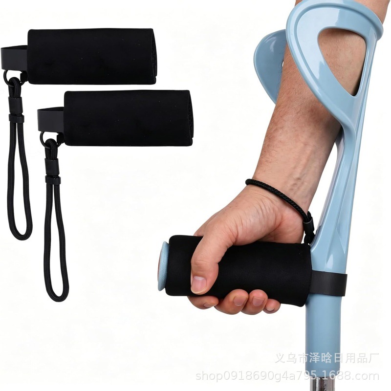 Forearm crutch handle pads with anti-fall wrist straps Adjustable…