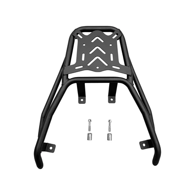 bumper tail frame exhaust bar | Motorcycle bumper - frosted-black-carbon-steel-rear-shelf