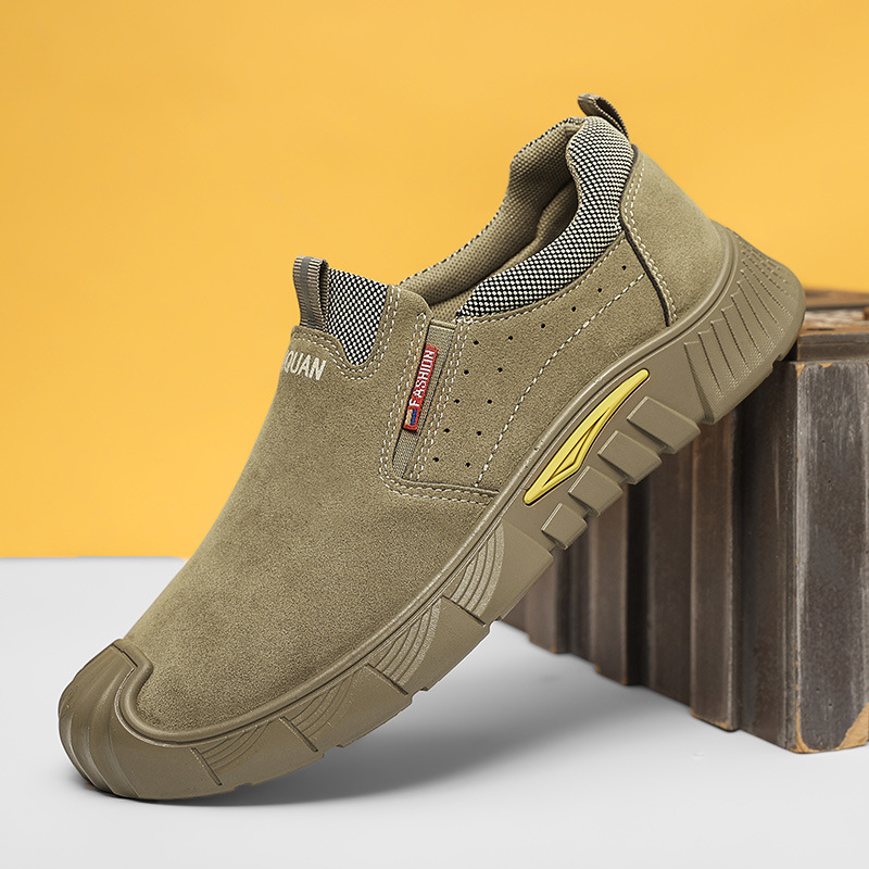 Zapatos de hombre de suela suave otoño nuevos zapatos de protección laboral bajos zapatos de trabajo de moda para hombres zapatos de trabajo negros casuales universales