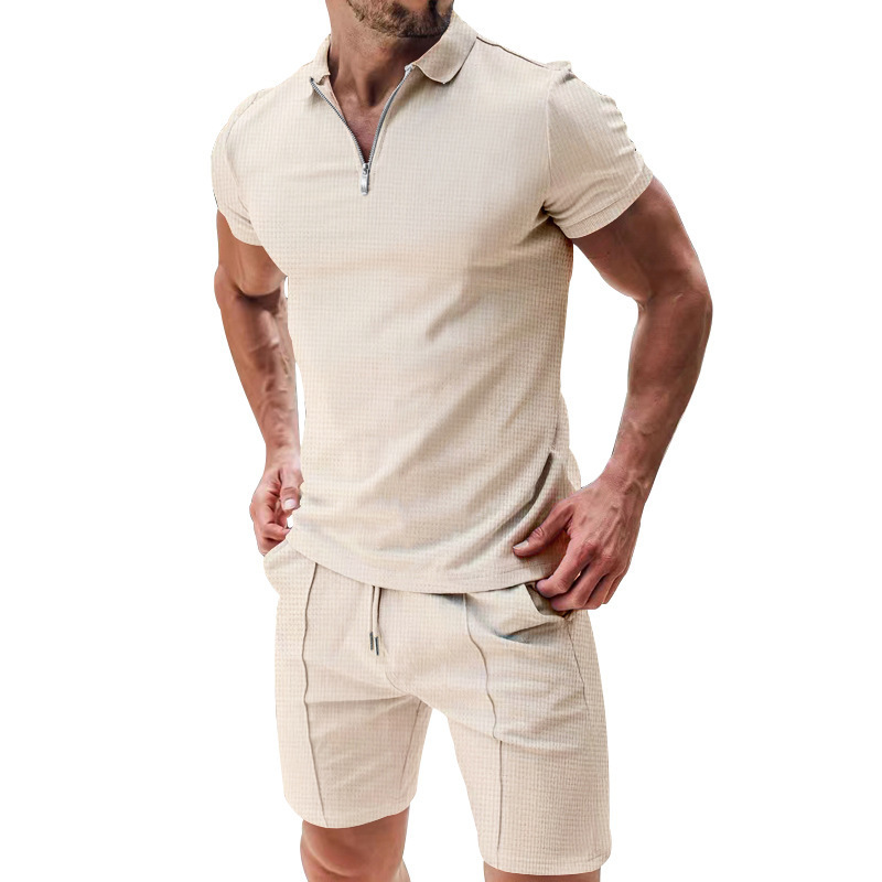 455g Weight Short Sleeve Sleeve Length Polyester Fabric Type Shorts Sets Sets Type 2 Pieces Set Quantity Casual, Daily, Sports Occasion Turndown Neckline Regular Fit Fit Type Solid Color Pattern Summer Season Men's Gender Basic Style Men's Solid Color Basic Turndown Short Sleeve Regular Fit Men's Sets 20