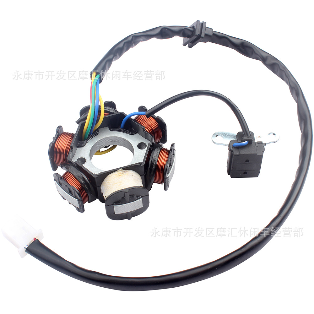 Skateboard Motorcycle Moped Scooter Atv Four-Wheel Gy6 50-150Cc Six-Pole Coil Magneto Stator